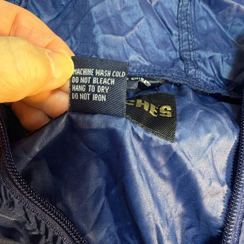 BRITCHES Mens Navy Blue Lightweight Hooded Anorak Pullover Jacket‎ XL Packable